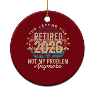 The Legend Has Retired 2026 Ceramic Ornament Retro Funny Retirement TS10 1pc Red Print Your Wear