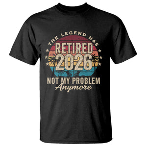 The Legend Has Retired 2026 T Shirt Retro Funny Retirement TS10 Black Print Your Wear