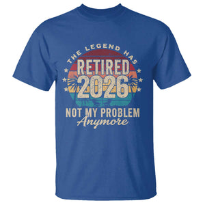The Legend Has Retired 2026 T Shirt Retro Funny Retirement TS10 Royal Blue Print Your Wear