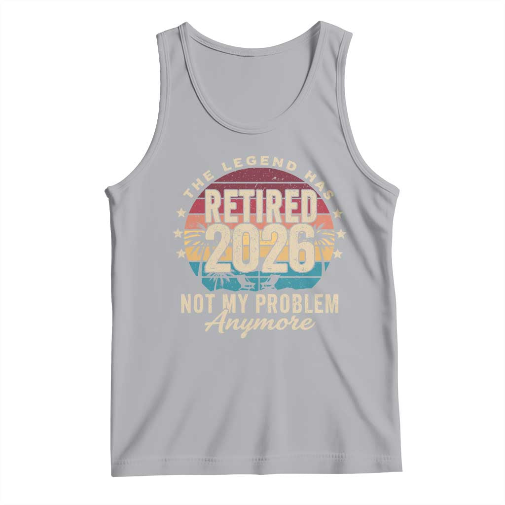 The Legend Has Retired 2026 Tank Top Retro Funny Retirement TS10 Athletic Heather Print Your Wear