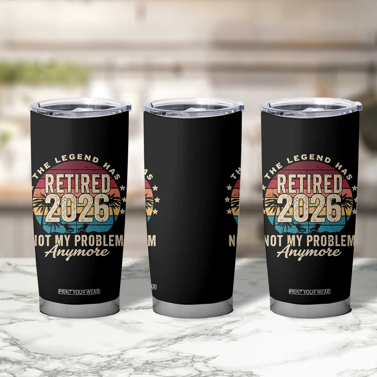 The Legend Has Retired 2026 Tumbler Cup Retro Funny Retirement TS10 Print Your Wear