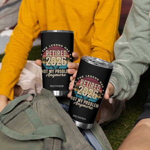 The Legend Has Retired 2026 Tumbler Cup Retro Funny Retirement TS10 Print Your Wear