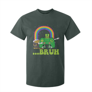St Patricks Day Dabbing Video Game Controller T Shirt For Kid Irish Gamer Boys Dab Dance TS10 Dark Forest Green Print Your Wear