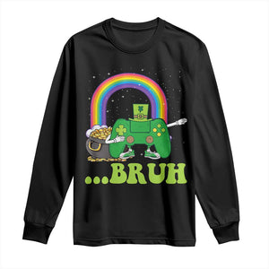 St Patricks Day Dabbing Video Game Controller Long Sleeve Shirt Irish Gamer Boys Dab Dance TS10 Black Print Your Wear