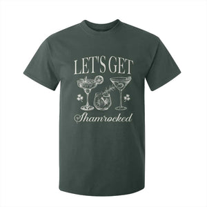 St Patricks Day Cocktail T Shirt For Kid Lets Get Shamrocked TS10 Dark Forest Green Print Your Wear