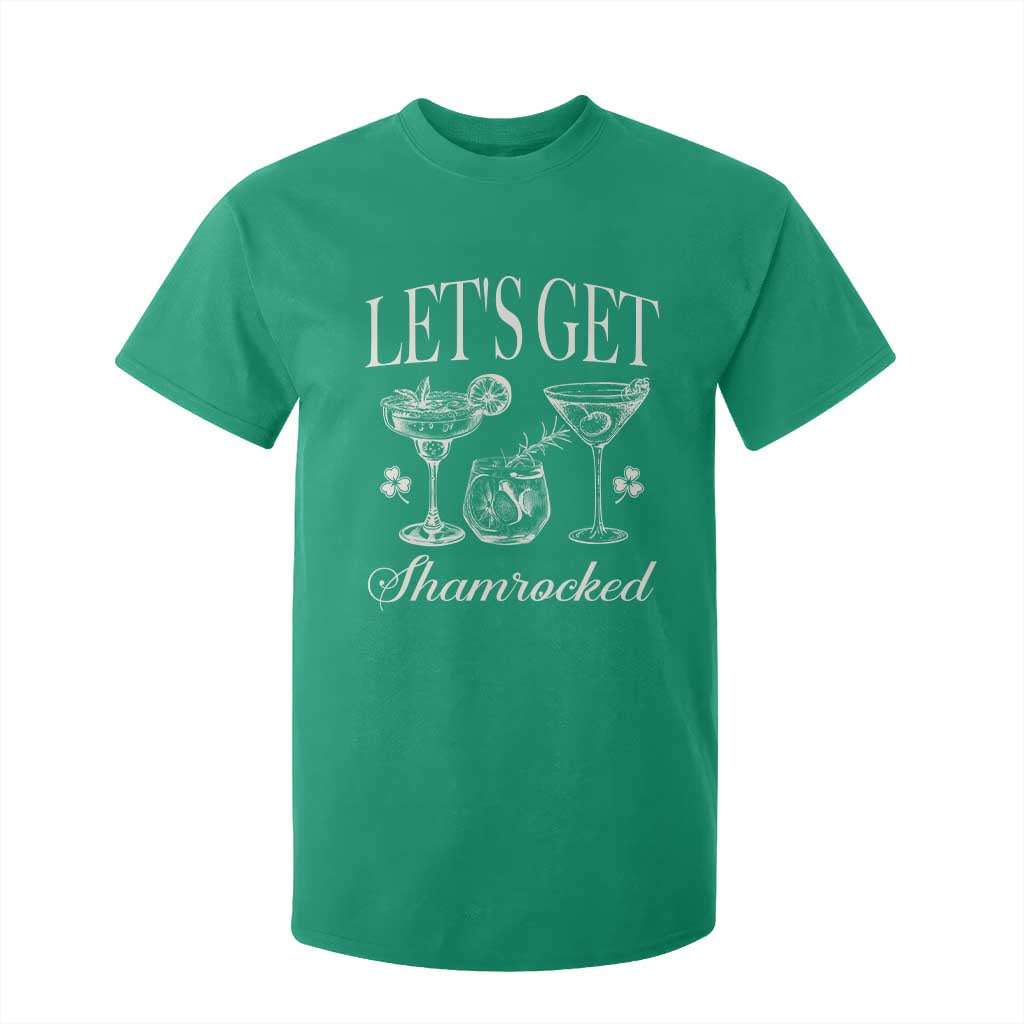 St Patricks Day Cocktail T Shirt For Kid Lets Get Shamrocked TS10 Irish Green Print Your Wear