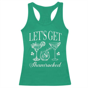 St Patricks Day Cocktail Racerback Tank Top Lets Get Shamrocked TS10 Irish Green Print Your Wear