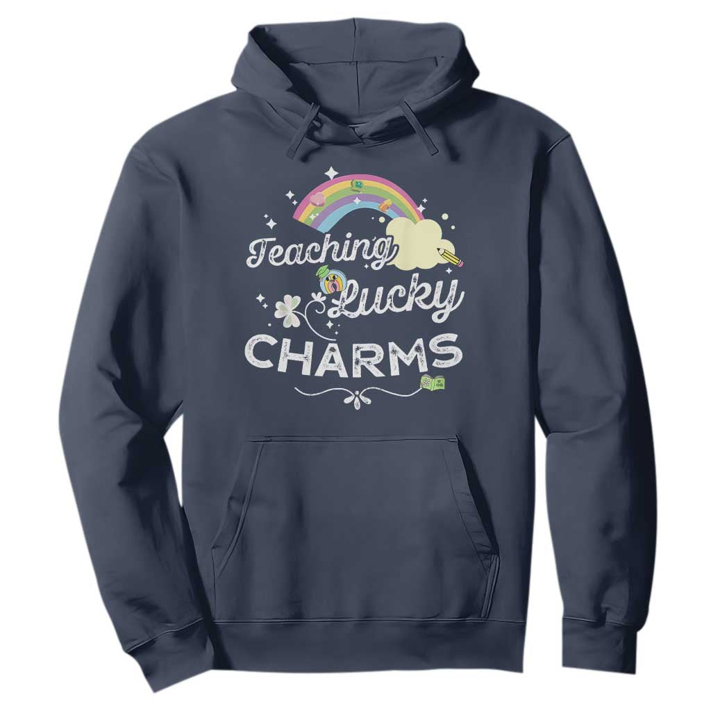 Girls St. Patricks Day Hoodie Little Miss Shenanigans TS10 Navy Print Your Wear