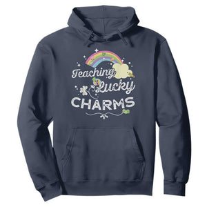 Girls St. Patricks Day Hoodie Little Miss Shenanigans TS10 Navy Print Your Wear