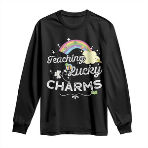 Girls St. Patricks Day Long Sleeve Shirt Little Miss Shenanigans TS10 Black Print Your Wear