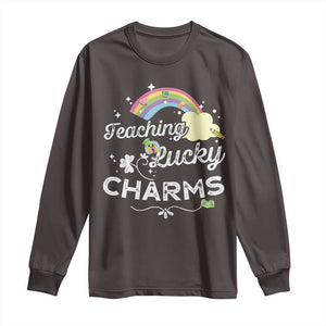 Girls St. Patricks Day Long Sleeve Shirt Little Miss Shenanigans TS10 Dark Chocolate Print Your Wear