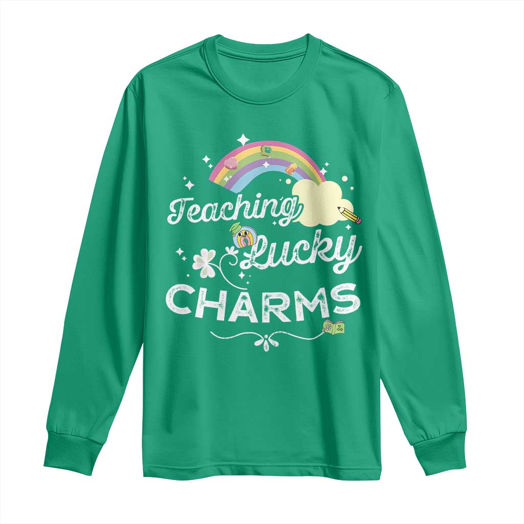 Girls St. Patricks Day Long Sleeve Shirt Little Miss Shenanigans TS10 Irish Green Print Your Wear