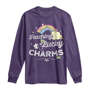 Girls St. Patricks Day Long Sleeve Shirt Little Miss Shenanigans TS10 Purple Print Your Wear