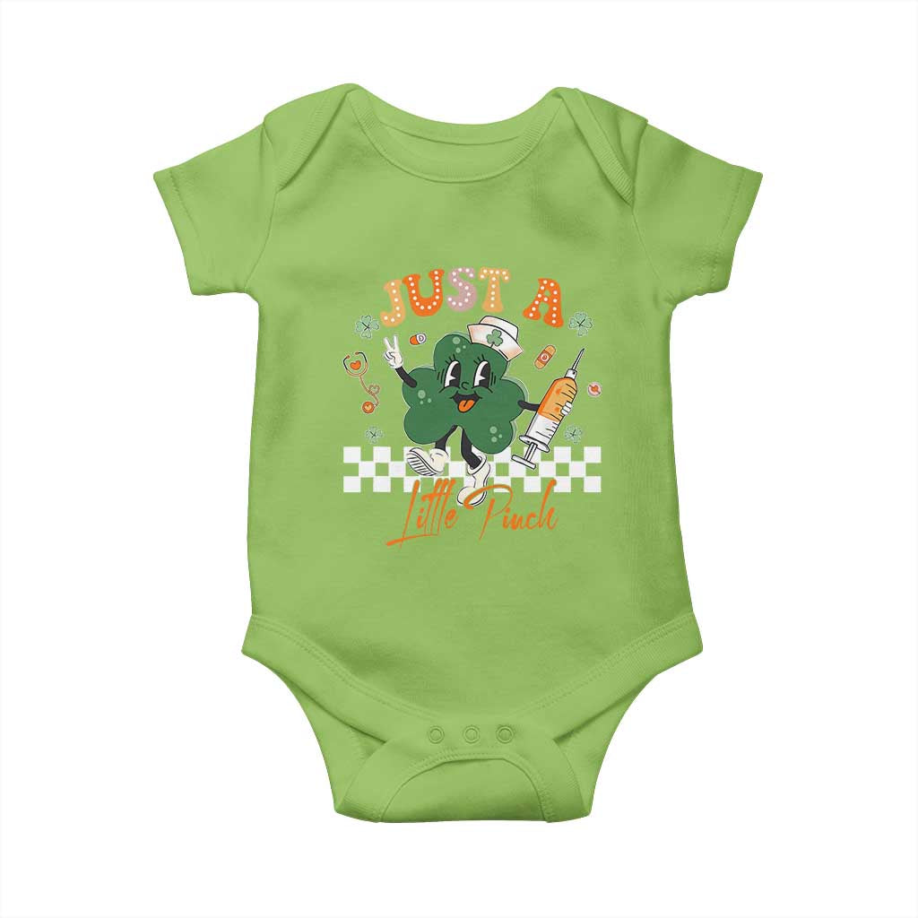 Nurse St Patrick's Baby Onesie Just A Little Pinch TS10 Lime Print Your Wear