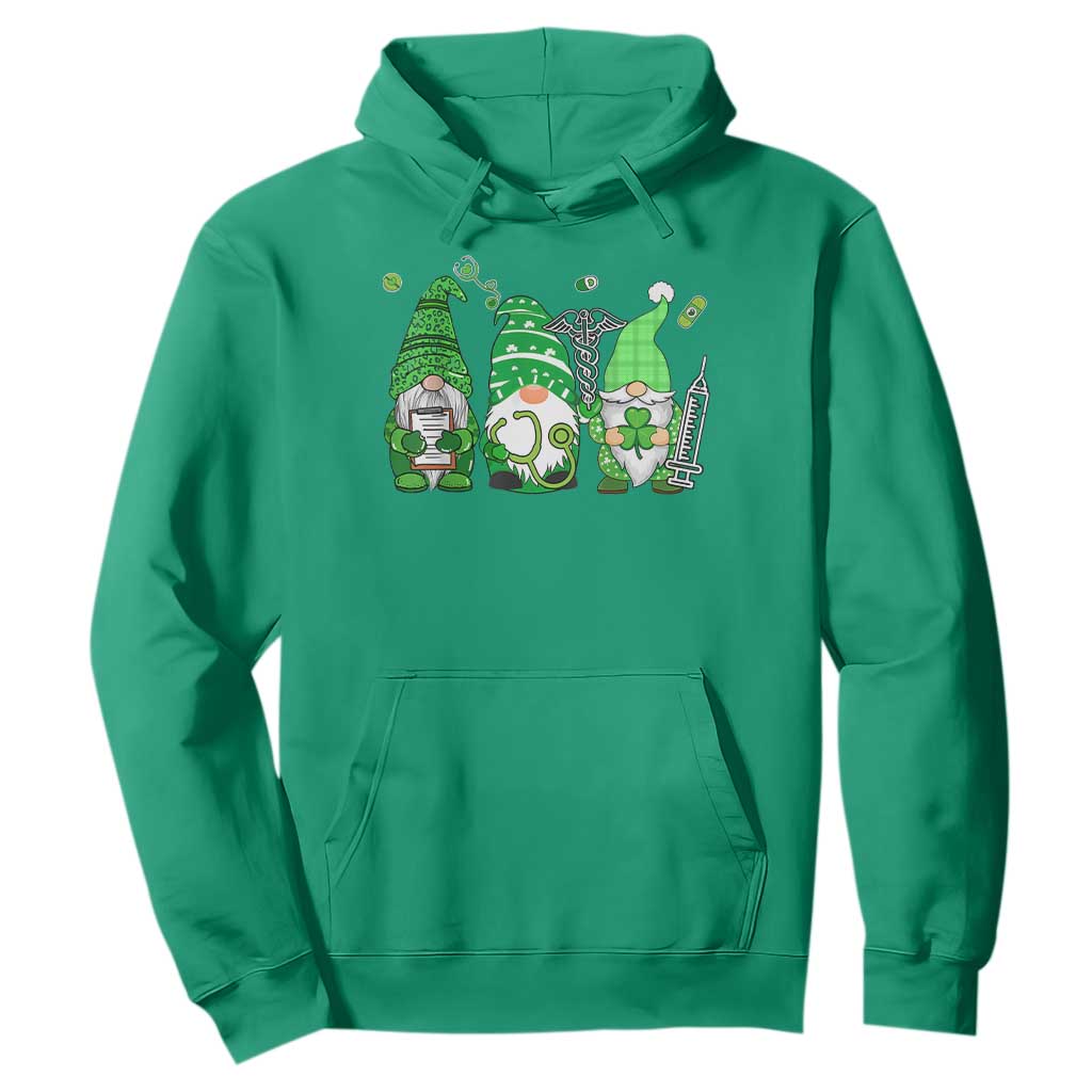 Nurse St Patricks Day Hoodie Lucky Shamrock Leopard Gnomes Irish Nurses TS10 Irish Green Print Your Wear