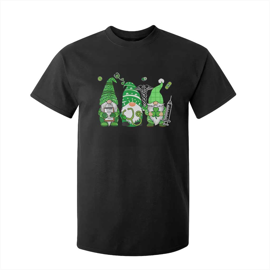 Nurse St Patricks Day T Shirt For Kid Lucky Shamrock Leopard Gnomes Irish Nurses TS10 Black Print Your Wear