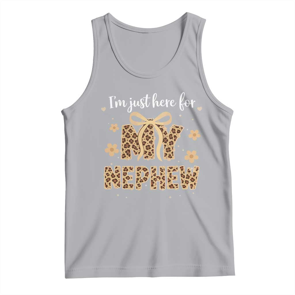 Im Just Here For My Nephew Tank Top Gift For Aunt From Nephew Leopard TS10 Athletic Heather Print Your Wear