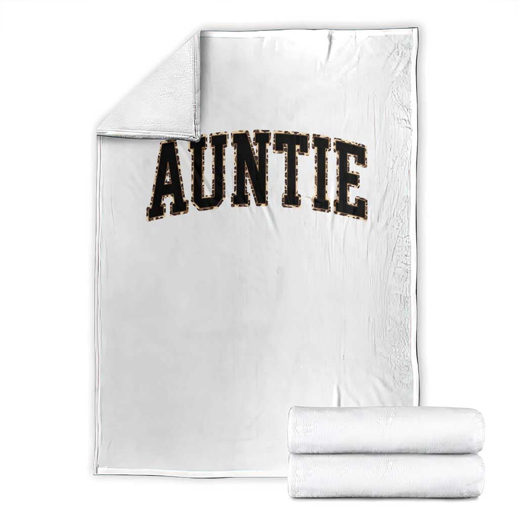 Auntie Throw Blanket Retro Varsity New Aunt Letter Print TS10 Black Print Your Wear