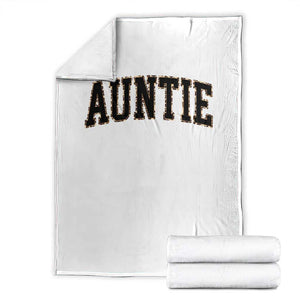 Auntie Throw Blanket Retro Varsity New Aunt Letter Print TS10 Black Print Your Wear