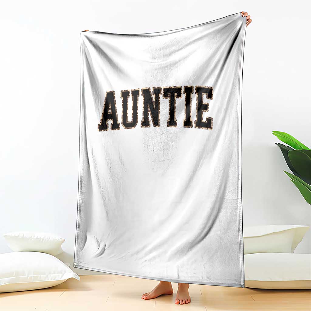 Auntie Throw Blanket Retro Varsity New Aunt Letter Print TS10 Print Your Wear