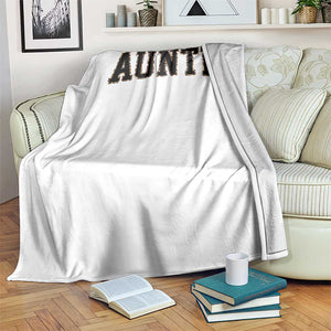 Auntie Throw Blanket Retro Varsity New Aunt Letter Print TS10 Print Your Wear