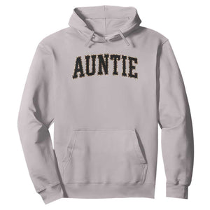 Auntie Hoodie Retro Varsity New Aunt Letter Print TS10 Ice Gray Print Your Wear