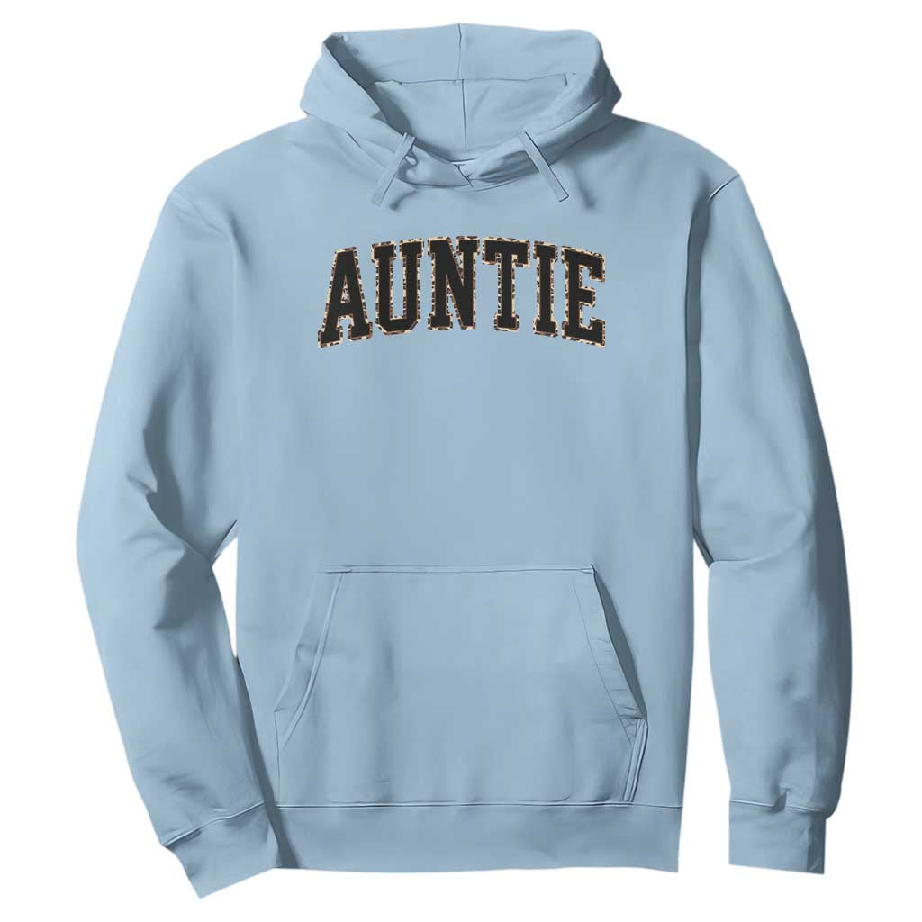 Auntie Hoodie Retro Varsity New Aunt Letter Print TS10 Light Blue Print Your Wear