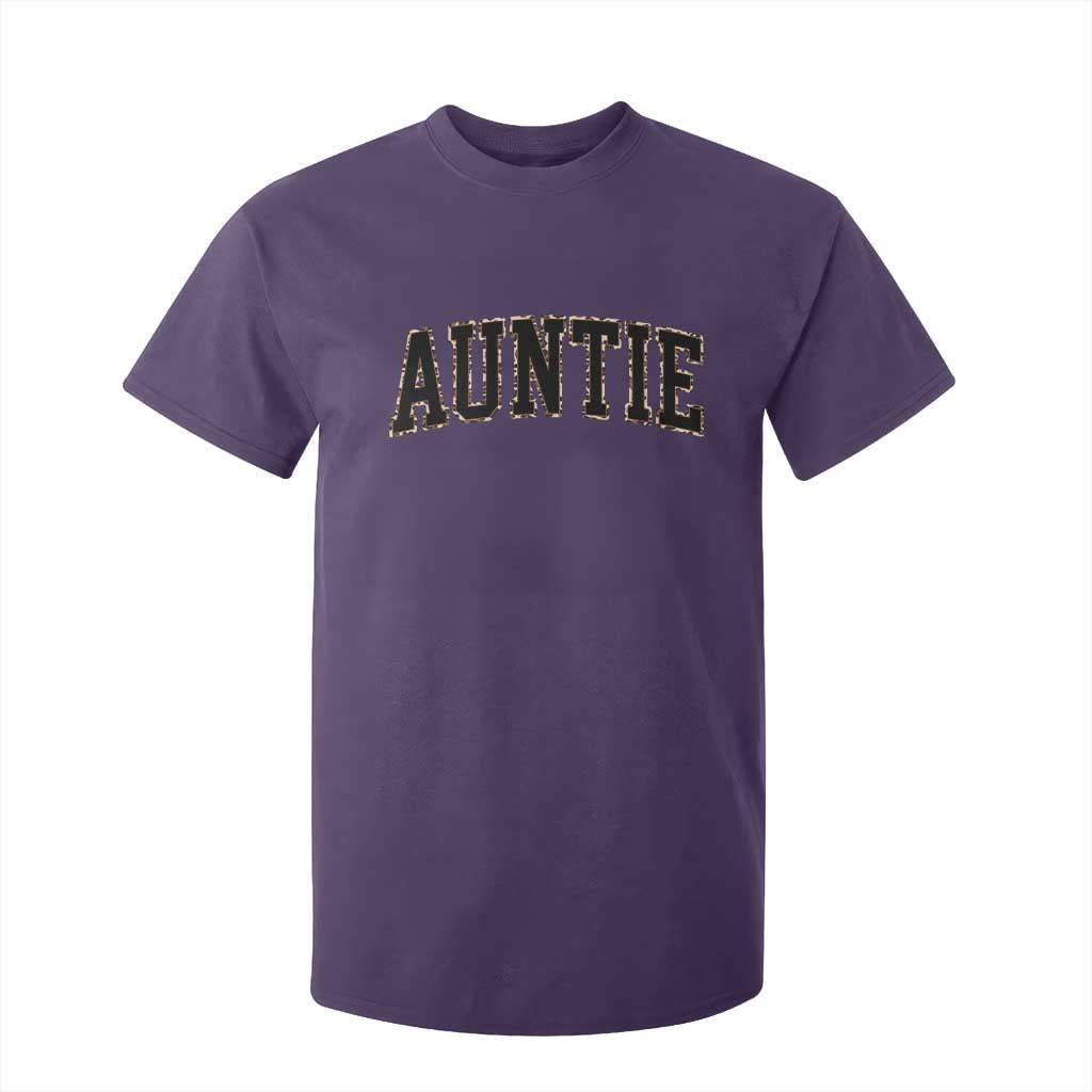 Auntie T Shirt For Kid Retro Varsity New Aunt Letter Print TS10 Purple Print Your Wear