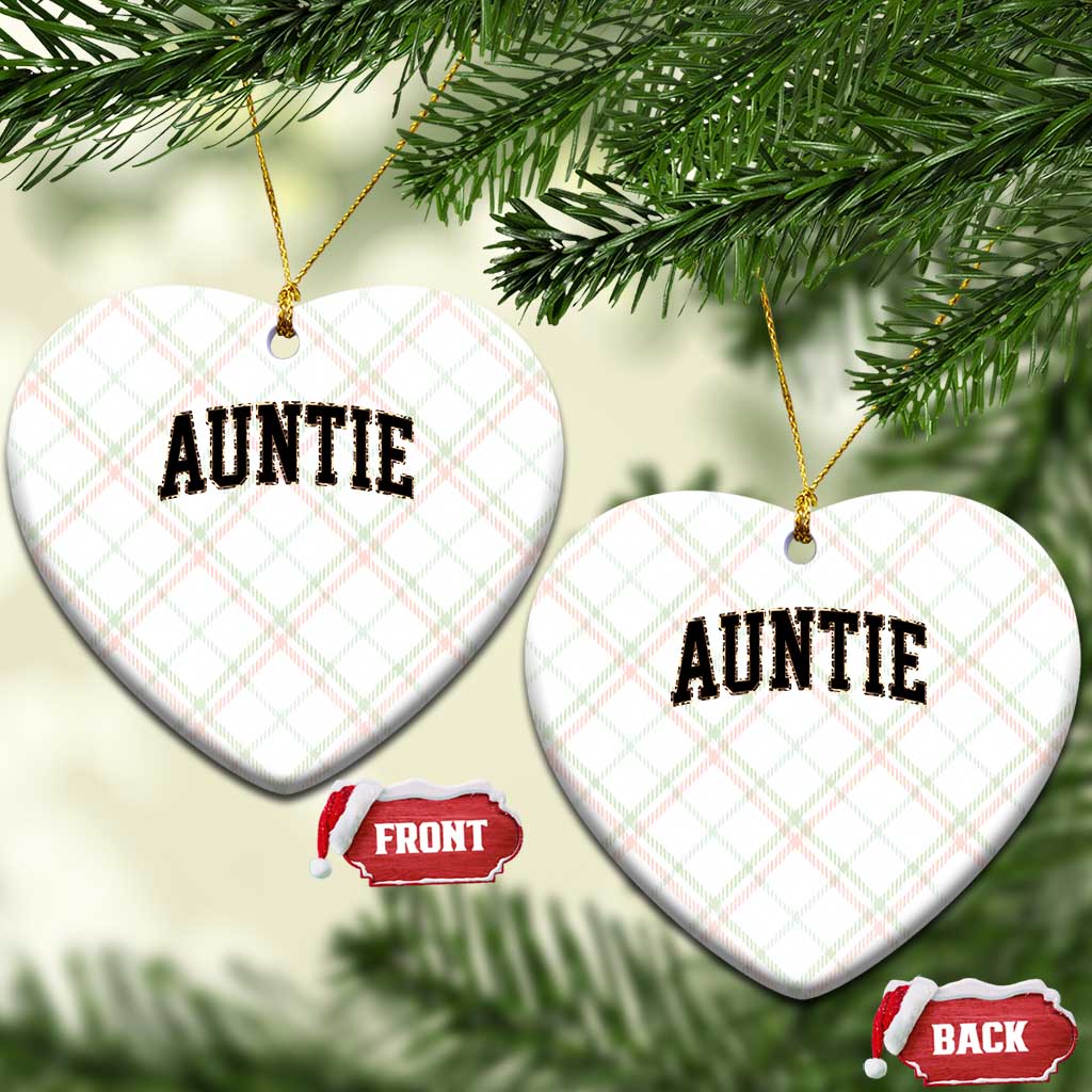 Auntie Ceramic Ornament Retro Varsity New Aunt Letter Print TS10 Print Your Wear