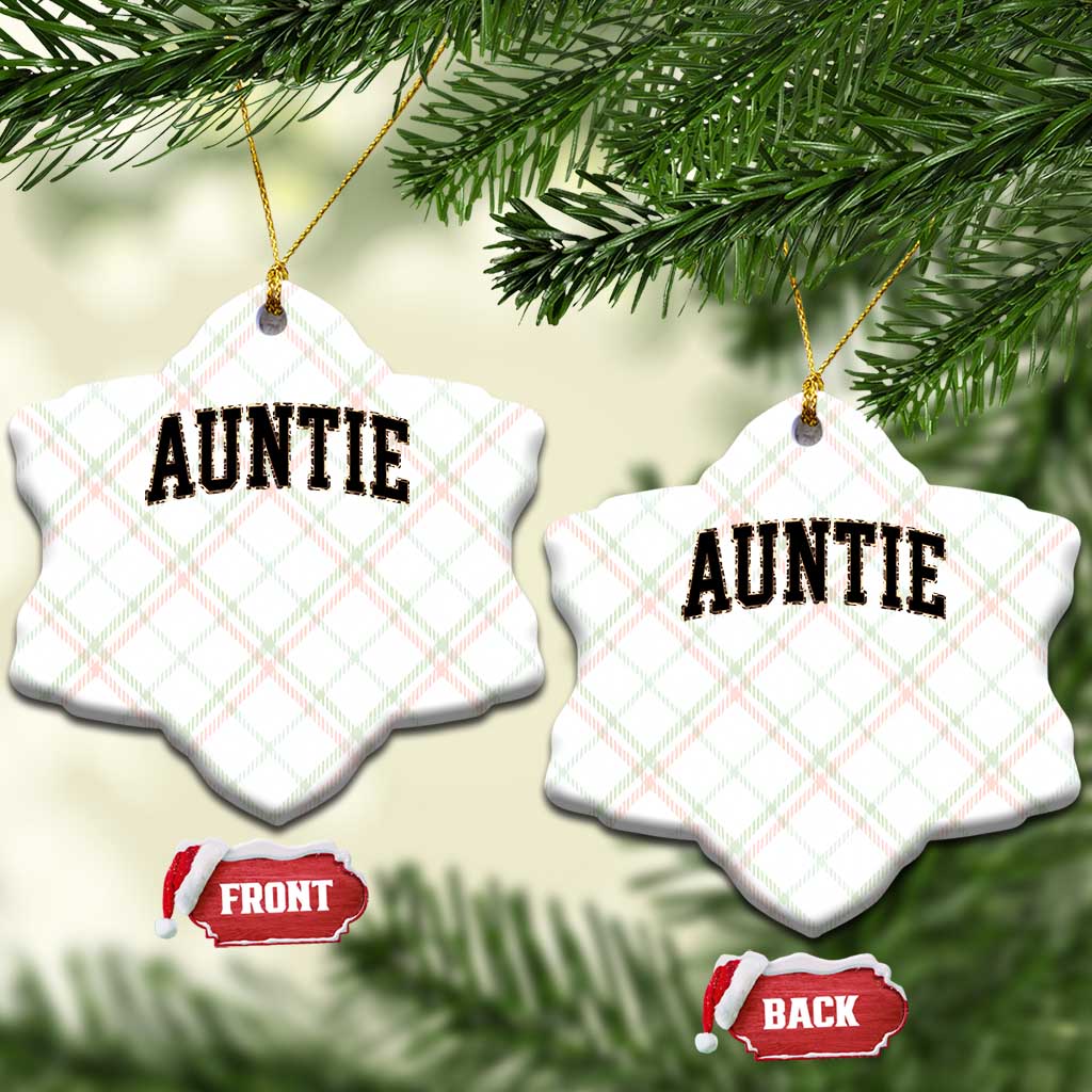 Auntie Ceramic Ornament Retro Varsity New Aunt Letter Print TS10 Print Your Wear