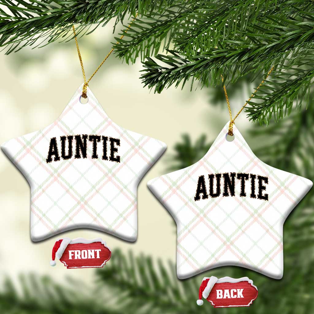 Auntie Ceramic Ornament Retro Varsity New Aunt Letter Print TS10 Print Your Wear