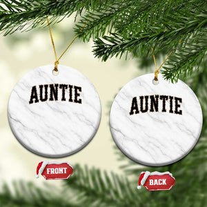 Auntie Ceramic Ornament Retro Varsity New Aunt Letter Print TS10 1pc White Marble Print Your Wear