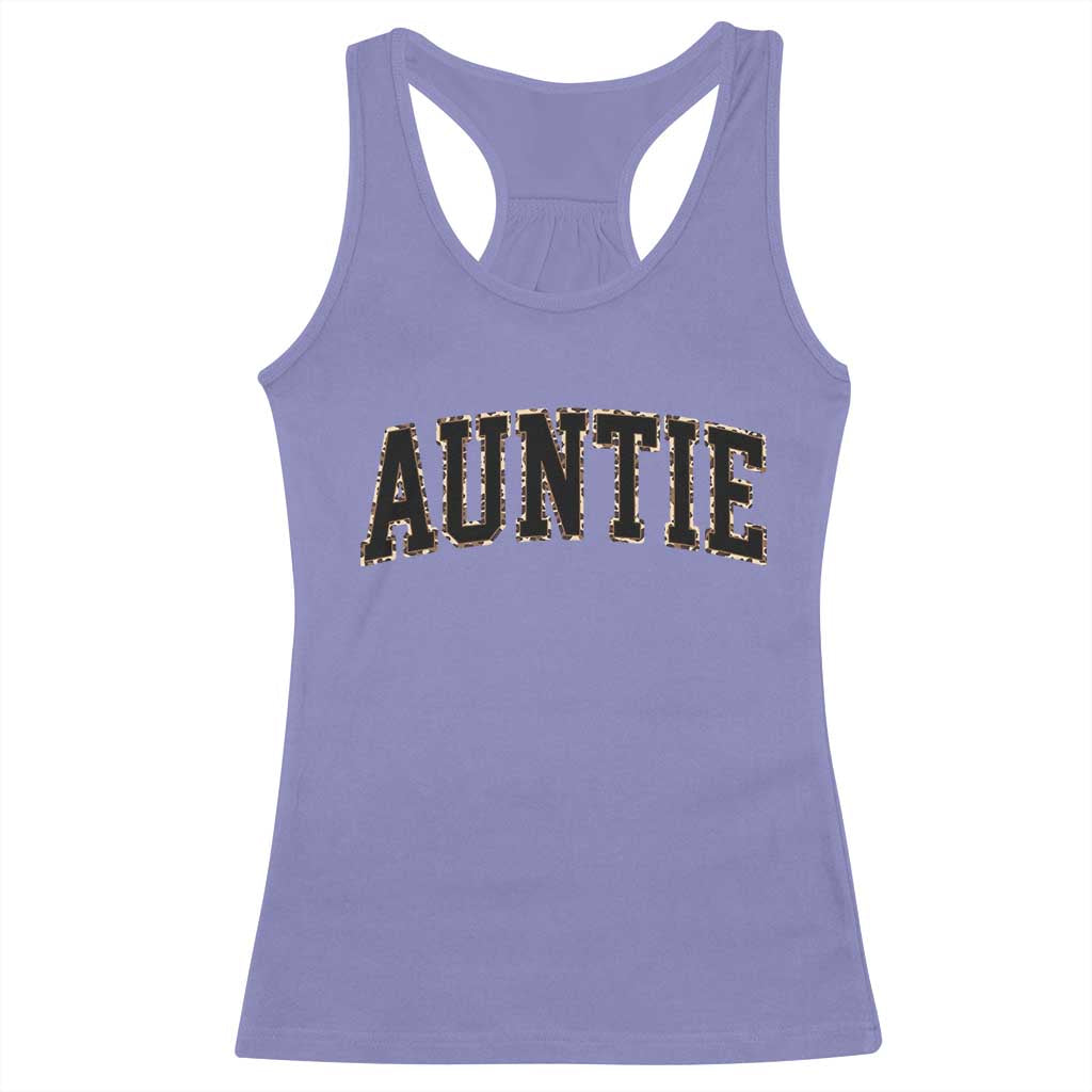 Auntie Racerback Tank Top Retro Varsity New Aunt Letter Print TS10 Violet Print Your Wear