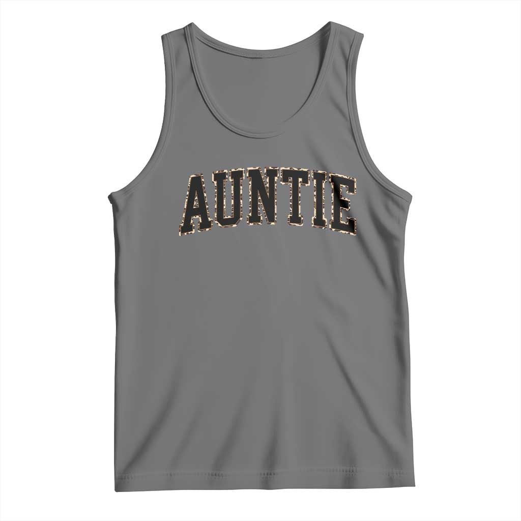 Auntie Tank Top Retro Varsity New Aunt Letter Print TS10 Black Heather Print Your Wear