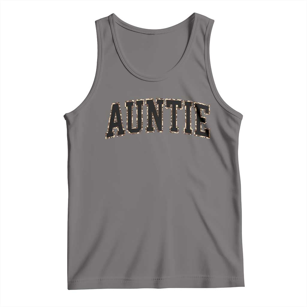 Auntie Tank Top Retro Varsity New Aunt Letter Print TS10 Deep Heather Print Your Wear
