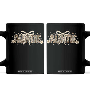 Leopard Auntie Coffee Mug Coquette Bow Cute Gift For Aunt TS10 Black Print Your Wear