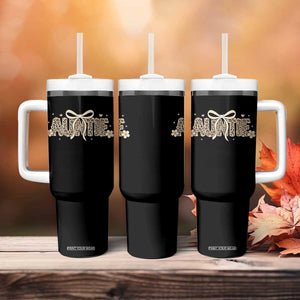 Leopard Auntie Tumbler With Handle Coquette Bow Cute Gift For Aunt TS10 Print Your Wear