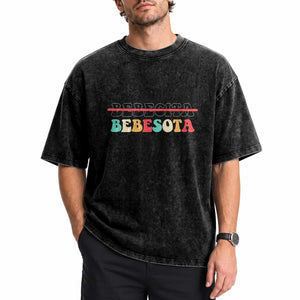 Tu No Eres Bebecita To Eres Bebesota Washed Cotton T-Shirt
