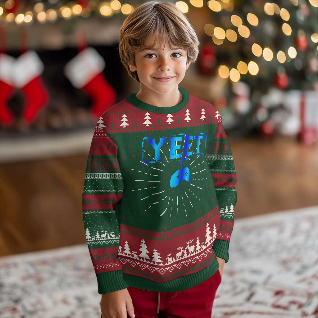 Funny Yeet Gamer Knit Sweatshirt Video Game Gaming Saying Quote Slang TS10 Christmas Print Your Wear