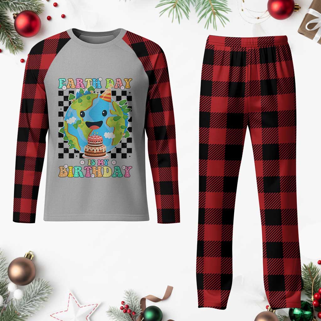 Earth Day Birthday Plaid Pajama Set Its My Birthday April 22 TS10 Buffalo Plaid Print Your Wear