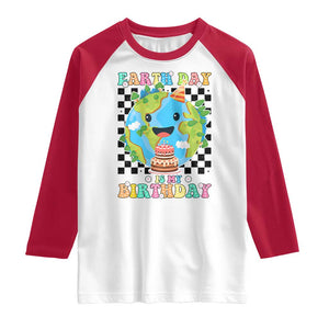 Earth Day Birthday Raglan Shirt Its My Birthday April 22 TS10 White Red Print Your Wear