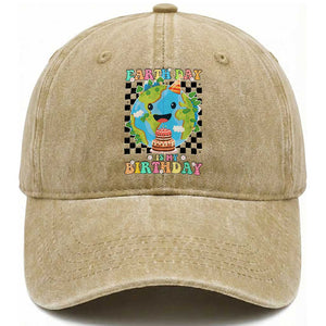 Earth Day Birthday Washed Cotton Baseball Cap Its My Birthday April 22 TS10 Print Your Wear