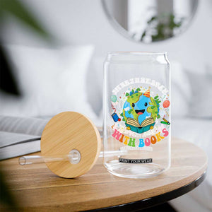 Earth Day Glass Can Save Earth Its Only Planet With Books Reader TS10 Print Your Wear