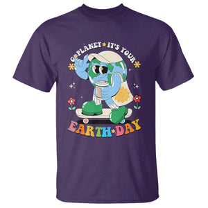 Earth Day T Shirt Cute Go Planet Its Your Earthday Groovy TS10 Purple Print Your Wear