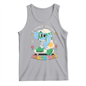 Earth Day Tank Top Cute Go Planet Its Your Earthday Groovy TS10 Athletic Heather Print Your Wear