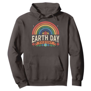 Earth Day Hoodie Everyday Retro Rainbow TS10 Dark Chocolate Print Your Wear