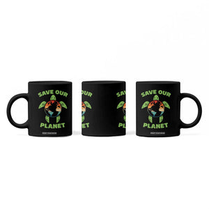 Retro Earth Day Coffee Mug Save Our Planet Sea Turtle Recycle Ocean Environment TS10 Print Your Wear
