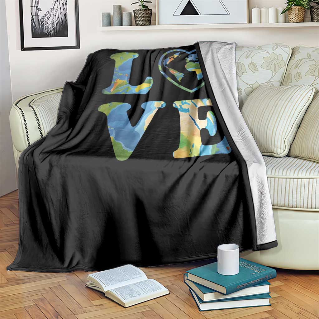 Earth Day Throw Blanket Heart Environmental Nature Recycling Lovers TS10 Print Your Wear