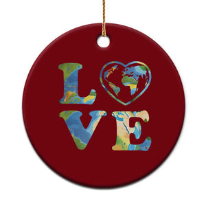Earth Day Ceramic Ornament Heart Environmental Nature Recycling Lovers TS10 1pc Red Print Your Wear