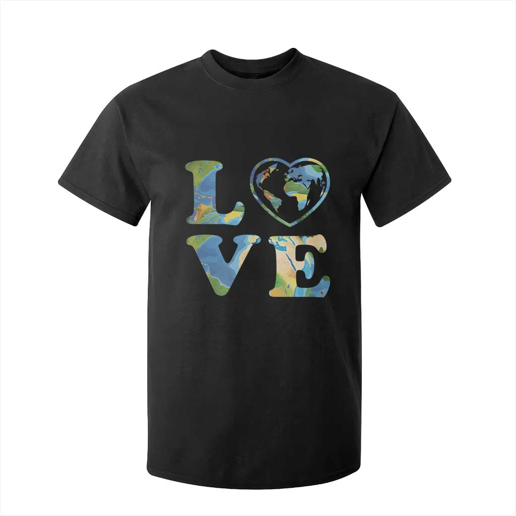 Earth Day T Shirt For Kid Heart Environmental Nature Recycling Lovers TS10 Black Print Your Wear